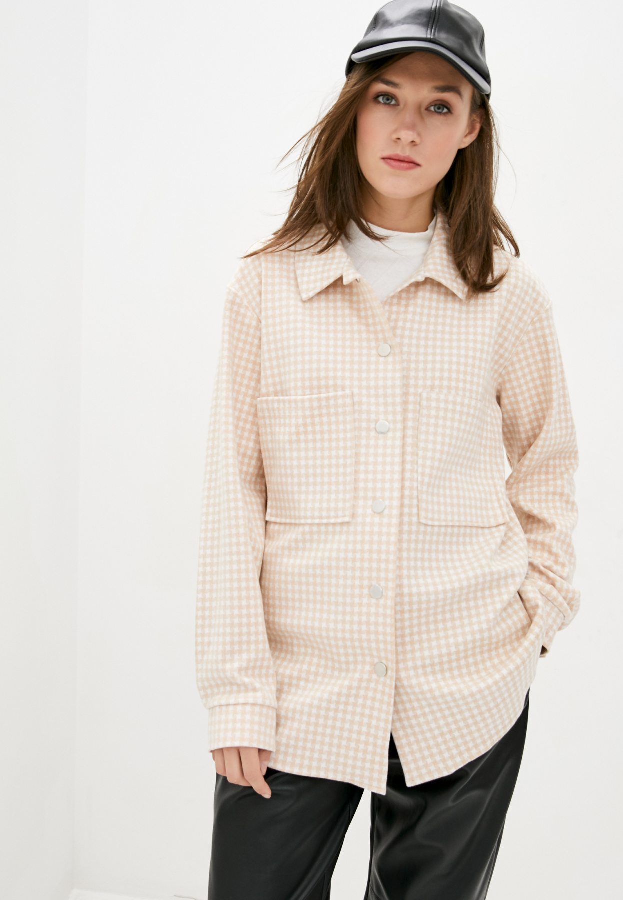 Рубашки ISSA Plus модель 12931_beige Фото