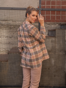 Рубашки ISSA Plus модель 13044_beige Фото