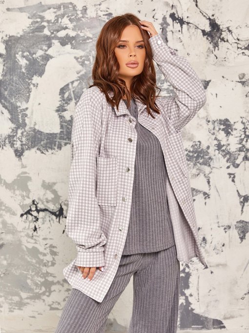 Рубашки ISSA Plus модель 12931_grey Фото