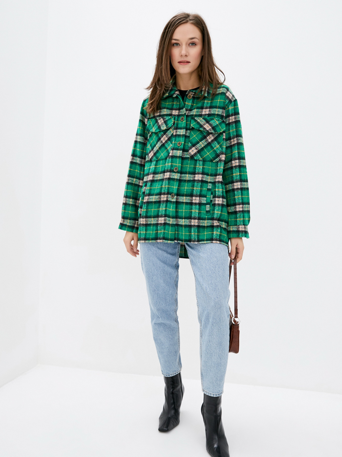 Рубашка повседневная ISSA Plus модель 12917_green Фото