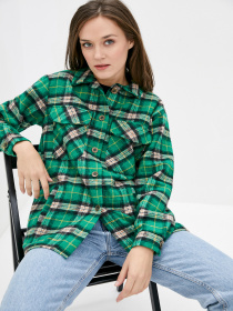 Рубашка повседневная ISSA Plus модель 12917_green Фото