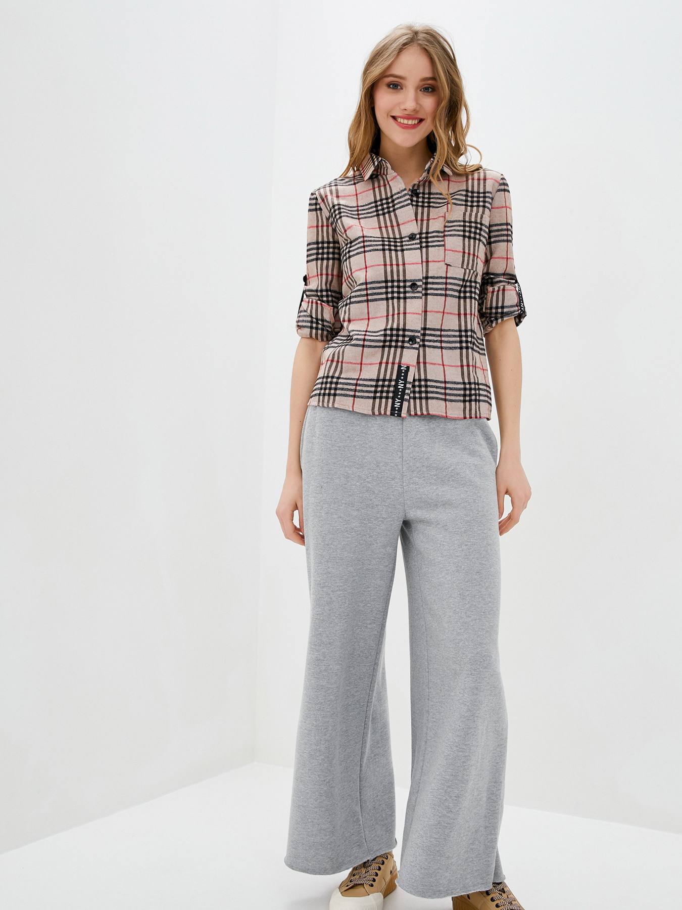 Рубашки ISSA Plus модель SA-117_beige Фото