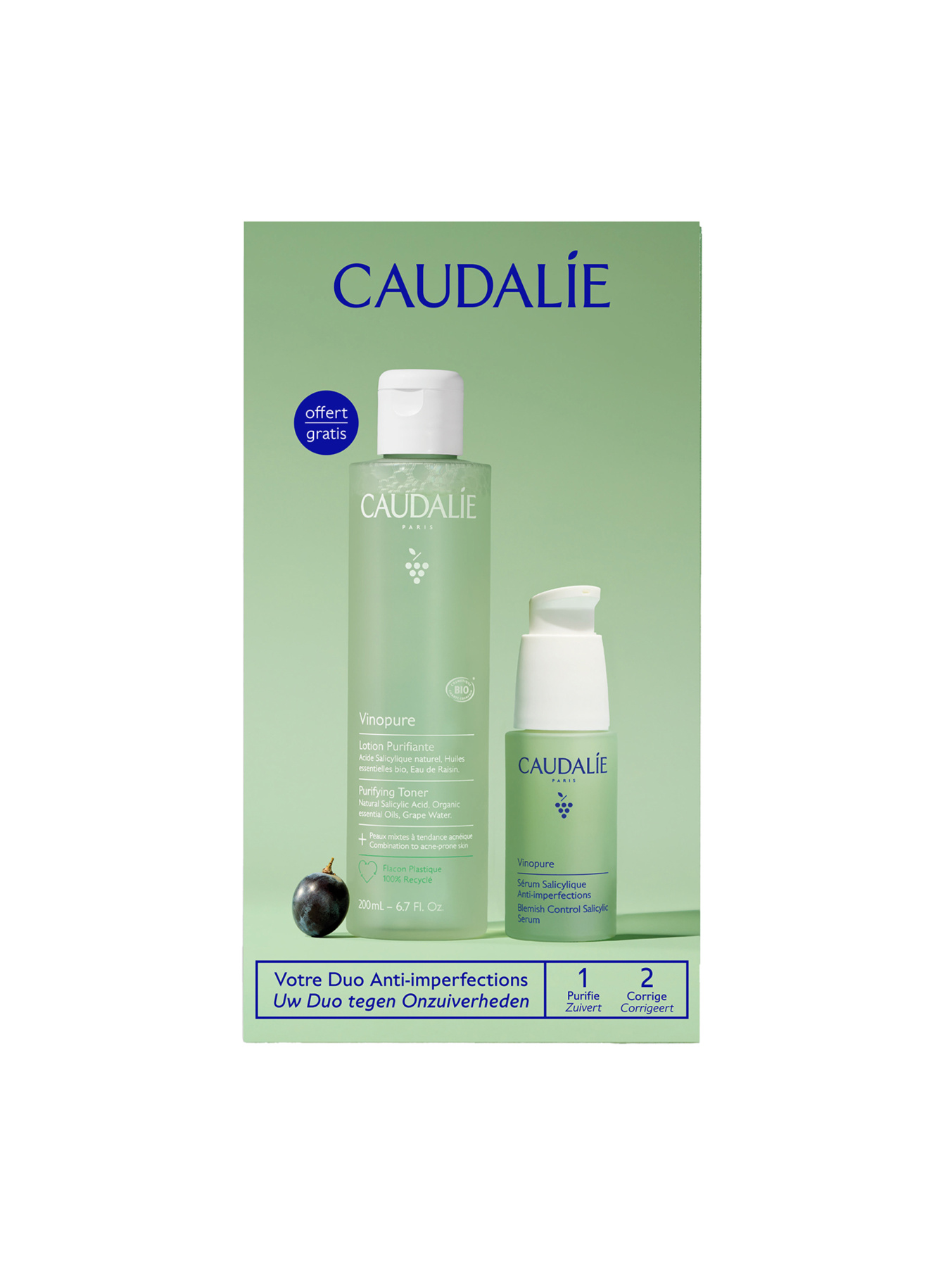 Набор Vinopure Сыворотка и Очищающий тоник 2026 CAUDALIE модель 592 Фото