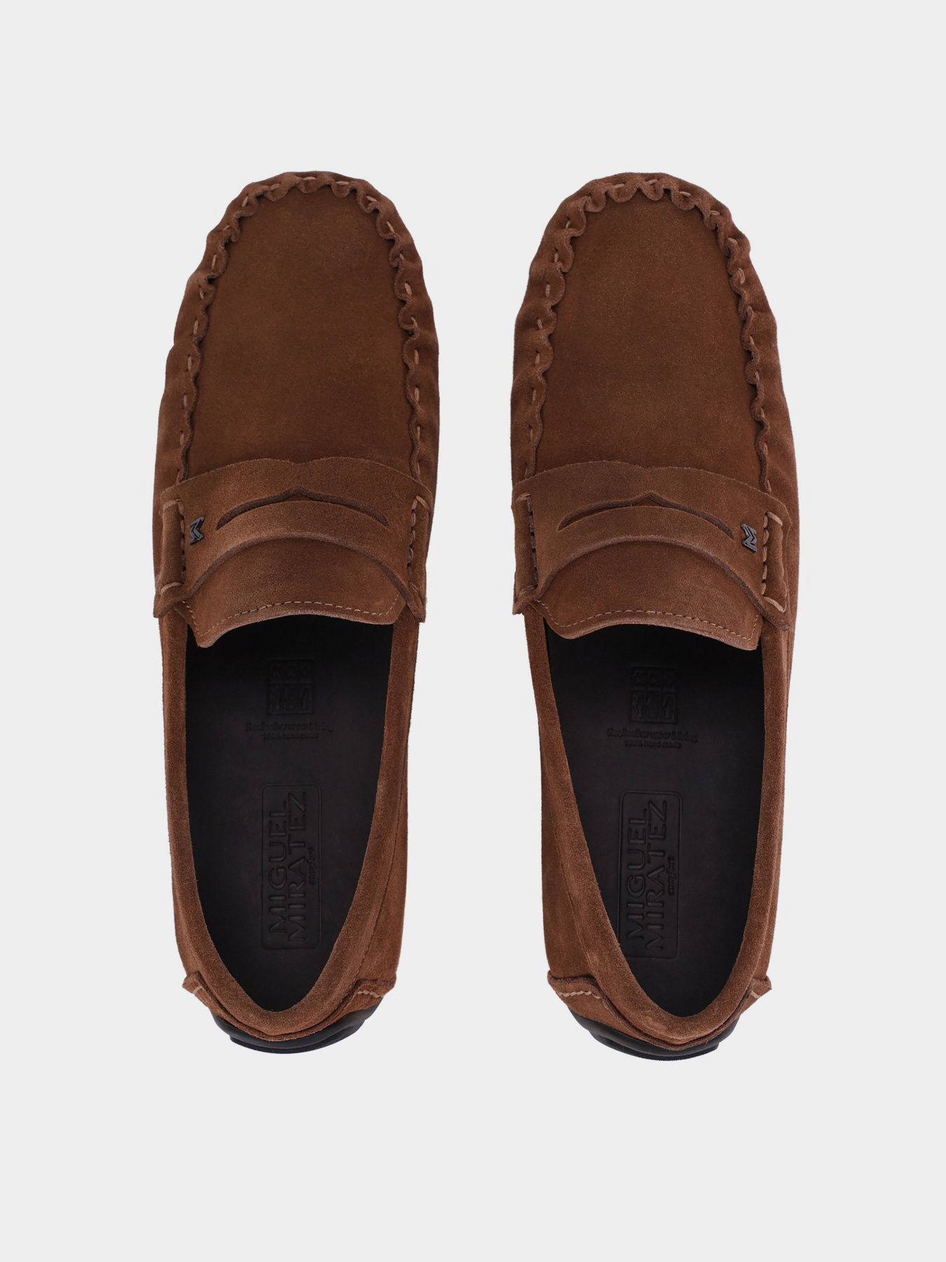 Мужские мокасины замшевые коричневые модель 5052D-111B-760 Фото