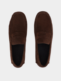 Мужские мокасины замшевые коричневые модель 5052D-90-355 Фото