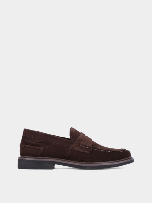 Мужские туфли замшевые коричневые модель 9356D-103B-662 Фото