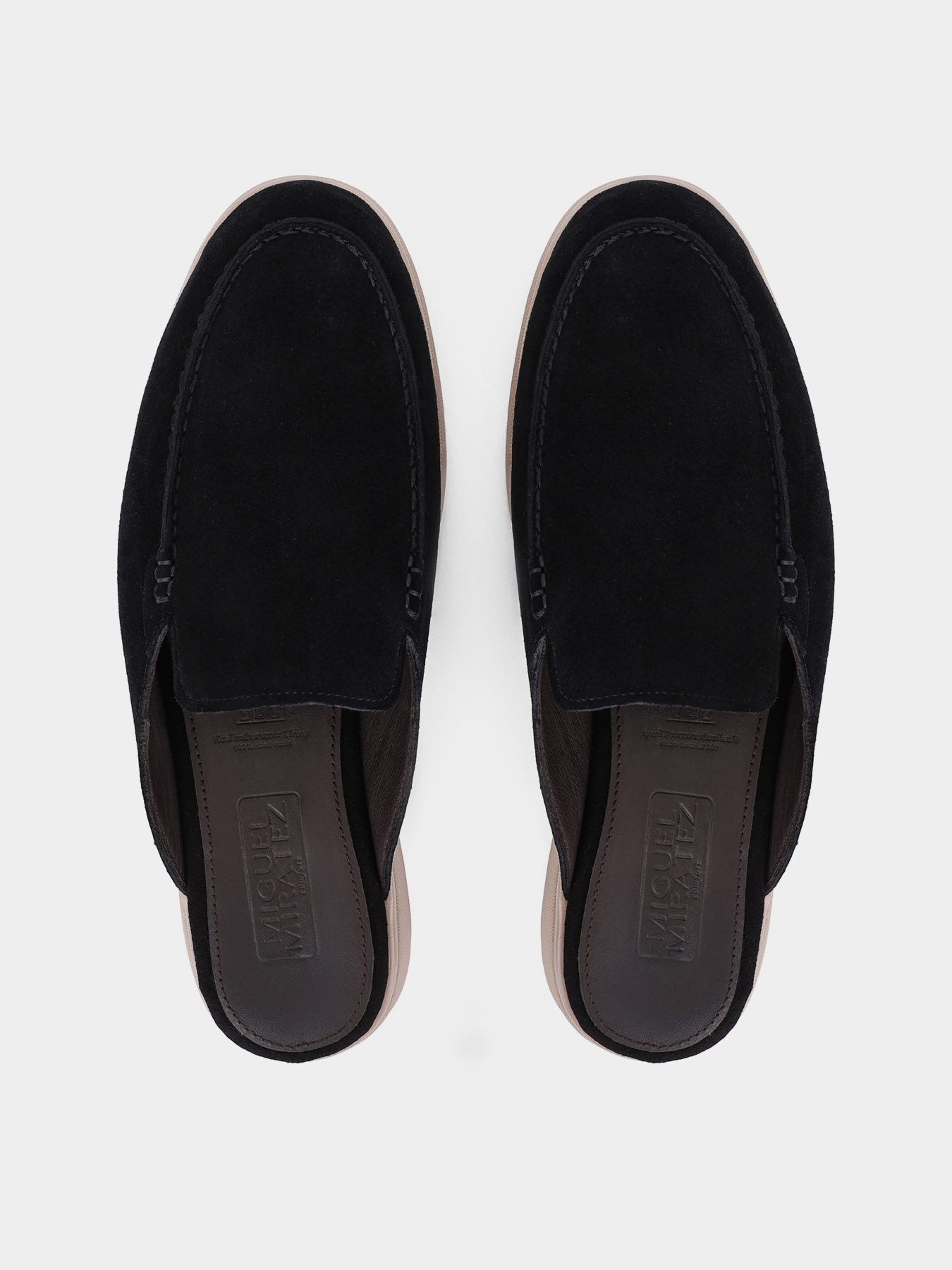 Чоловічі замшеві сабо чорного кольору модель 0842A-213-X12 Фото