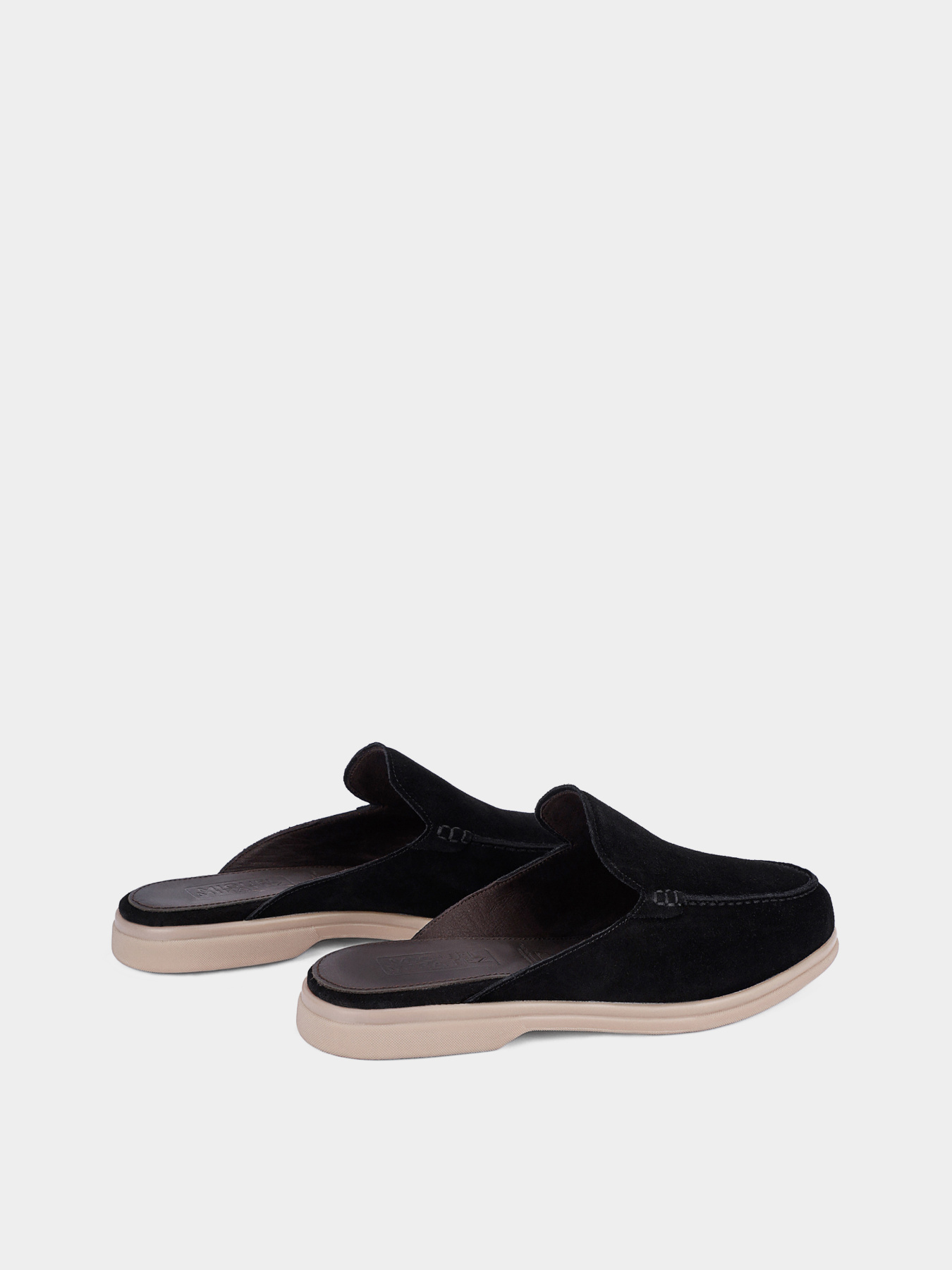 Чоловічі замшеві сабо чорного кольору модель 0842A-213-X12 Фото