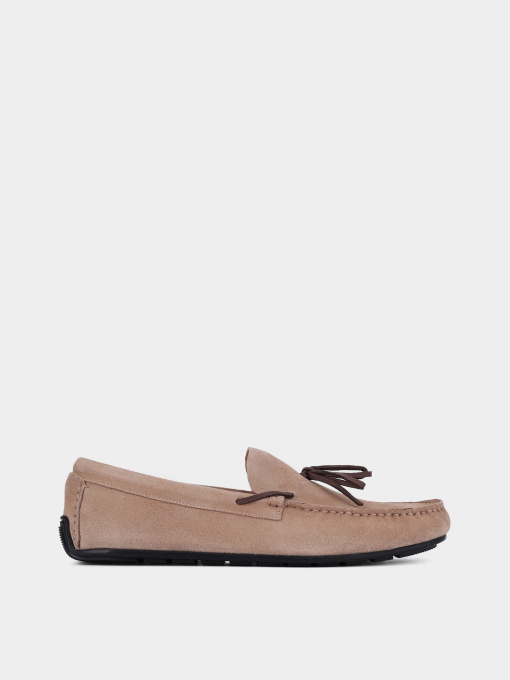 Чоловічі мокасини замшеві бежеві модель A6436B06-1 Фото