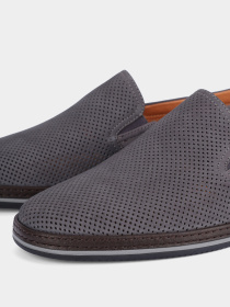 Мужские слипоны из нубука серые модель 651B-98-M111 Мужские слипоны из нубука серые модель 651B-98-M111 Фото
