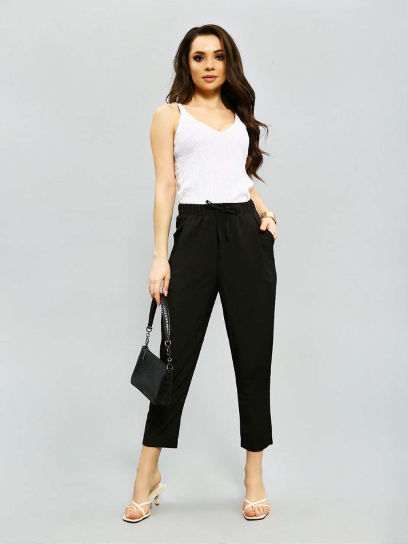 Брюки повседневные ISSA Plus модель 11600_черный Фото