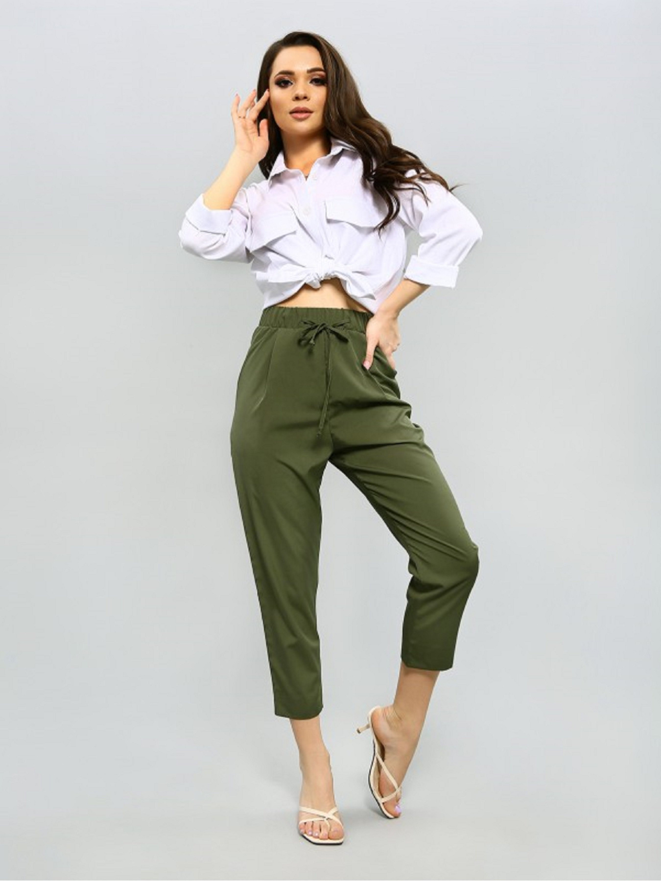 Повседневные штаны ISSA Plus модель 11600_хаки Фото