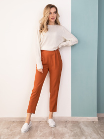 Брюки классические ISSA Plus модель SA-181_терракотовый Фото
