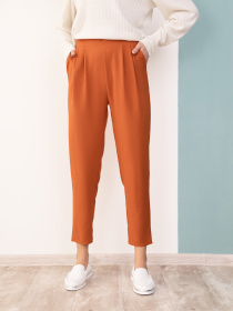 Классические штаны ISSA Plus модель SA-181_терракотовый Фото