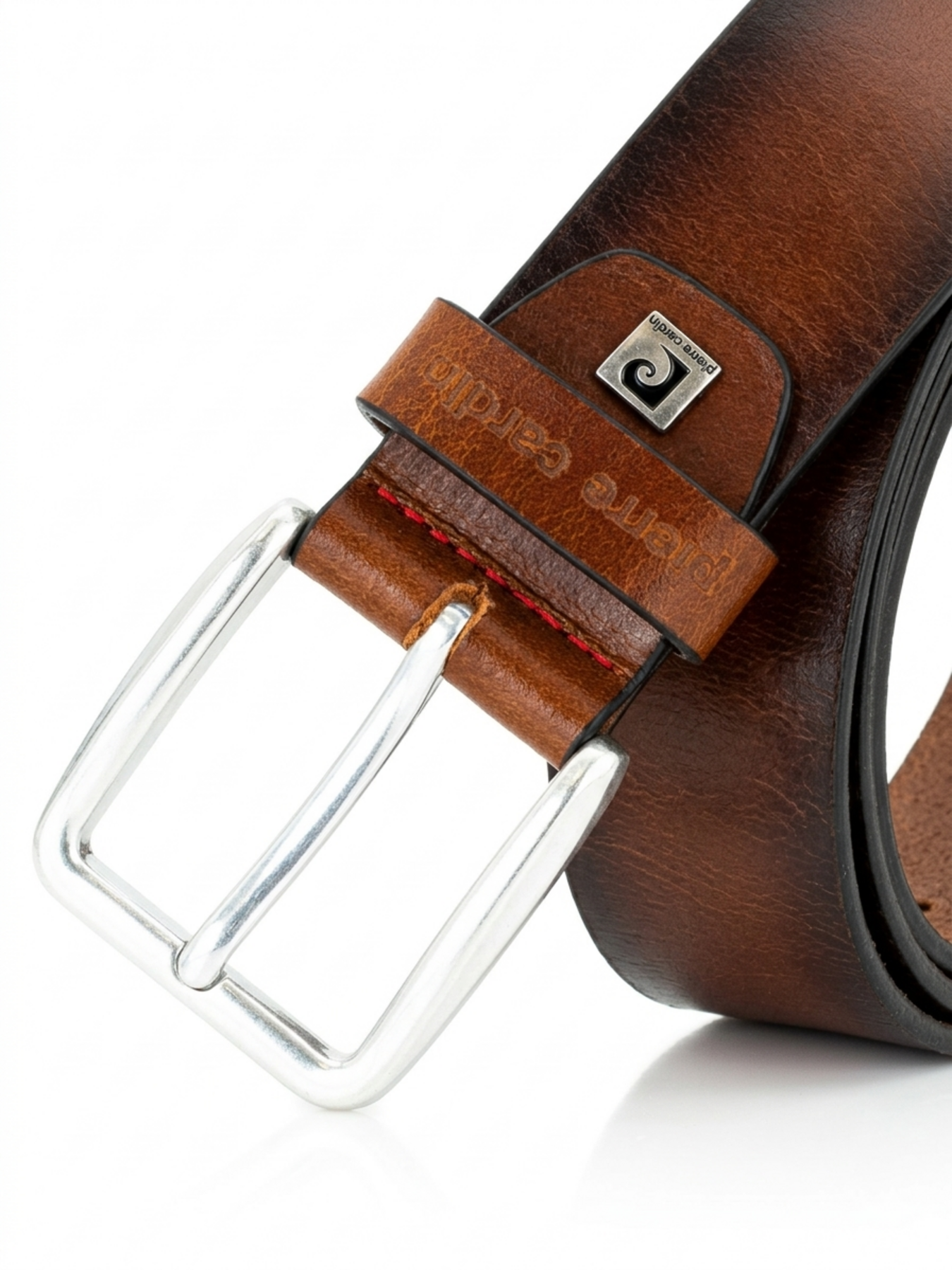 Мужской коричневый кожаный ремень модель PC.-1070434 .22 Фото