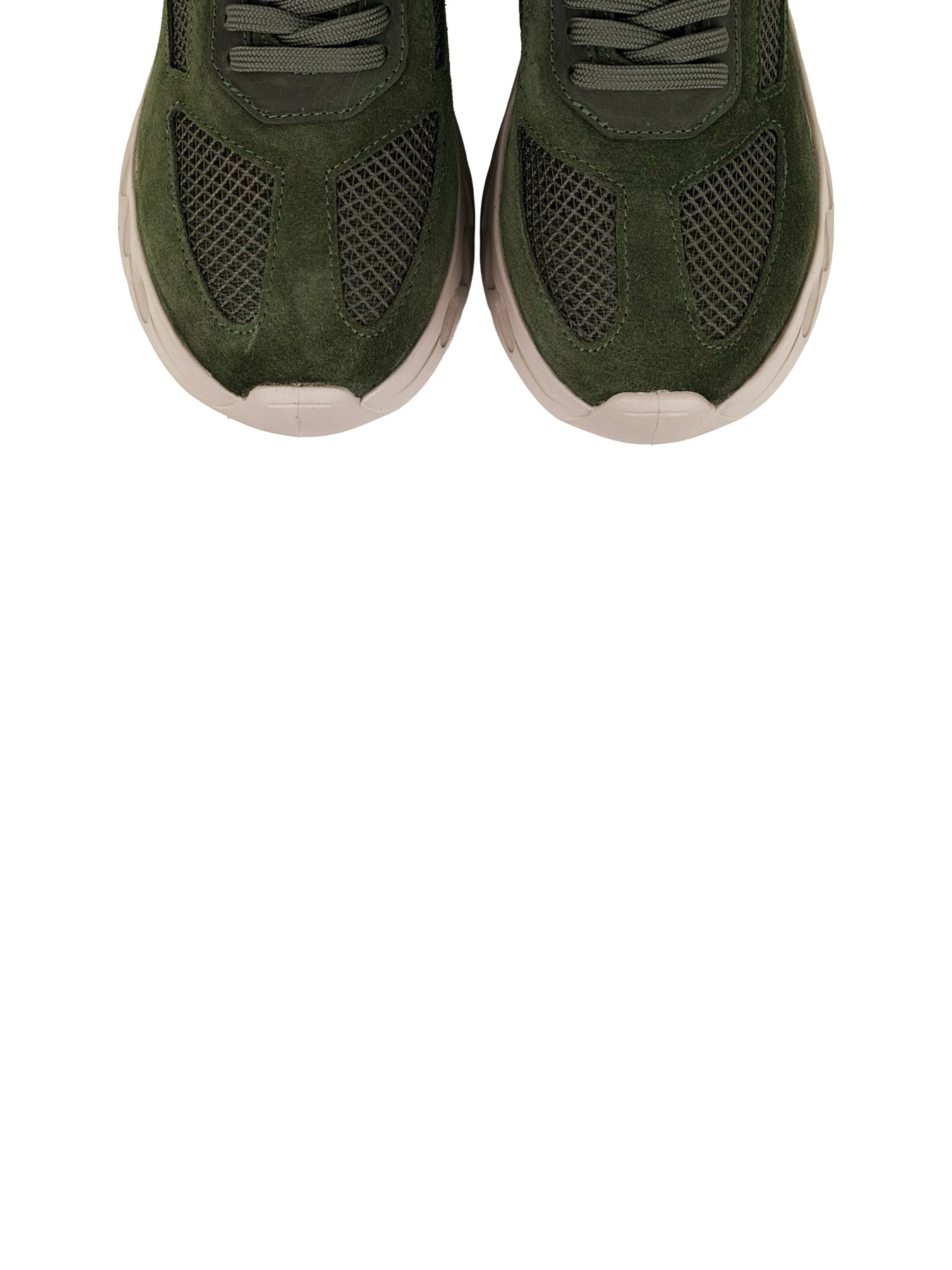 Кросівки зелені з натурального спилку-замші та нейлонової сітки модель 2002_14 Кросівки зелені з натурального спилку-замші та нейлонової сітки модель 2002_14 Фото