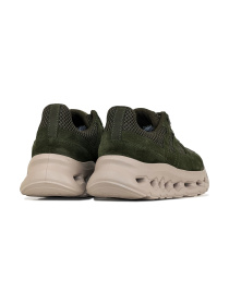 Кросівки зелені з натурального спилку-замші та нейлонової сітки модель 2002_14 Кросівки зелені з натурального спилку-замші та нейлонової сітки модель 2002_14 Фото