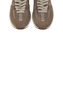 Кросівки горіхово-бежеві з натурального спилку-замші та нейлонової сітки модель 2006_12 Фото