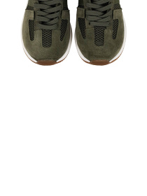 Кросівки зелені з натурального спилку-замші та нейлонової сітки модель 2006_13 Фото