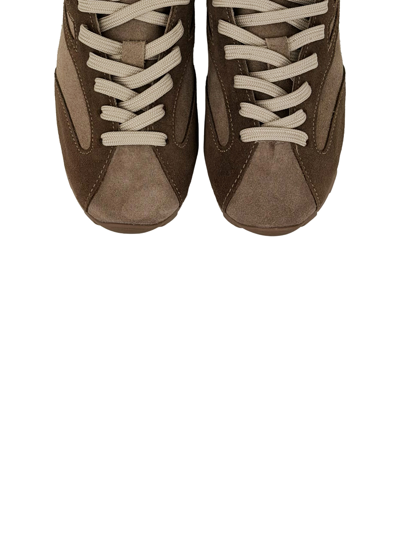 Кросівки коричнево-горіхові з натурального спилку-замші модель 2018_2 Фото