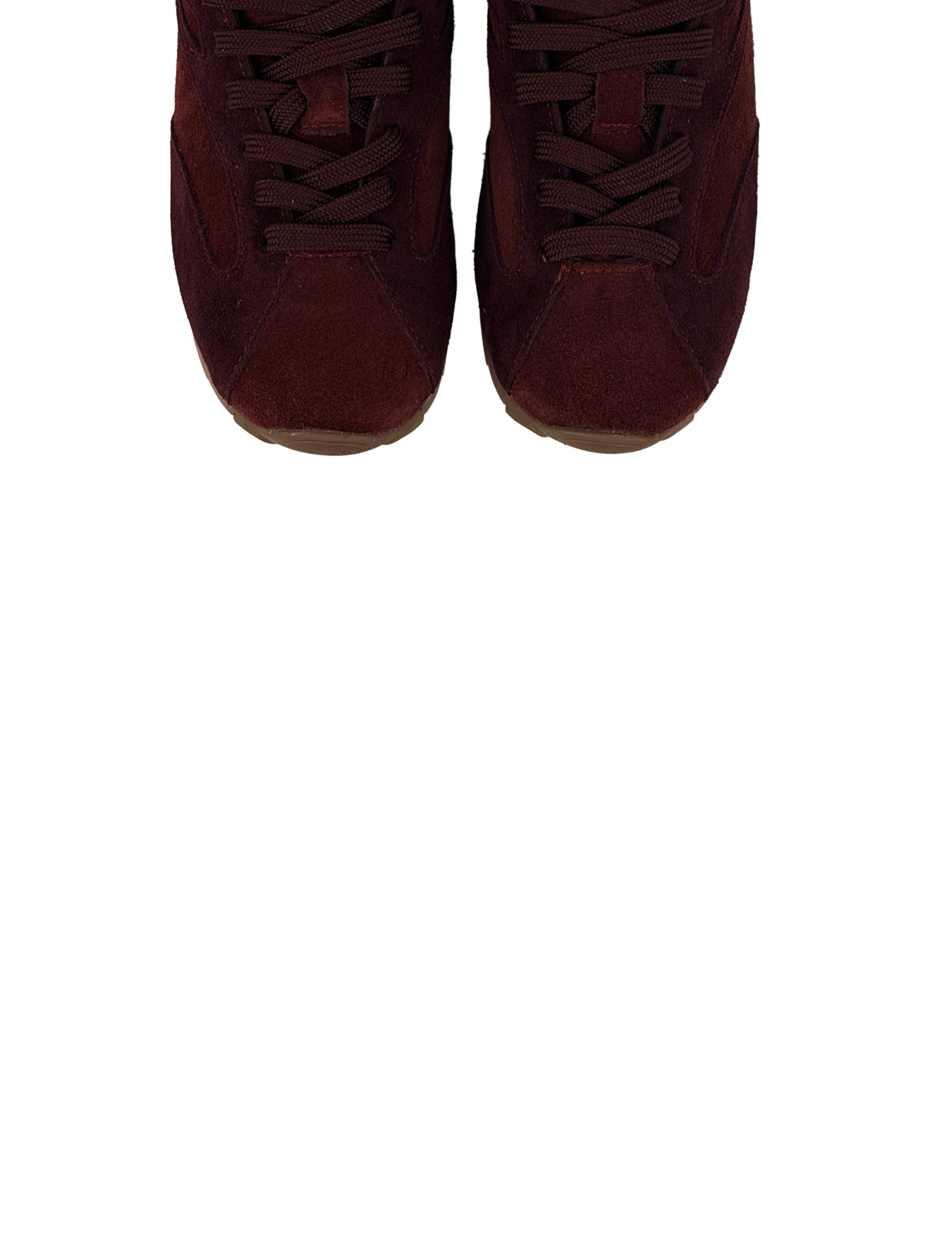 Кросівки бордові з натурального спилку-замші модель 2018_4 Фото