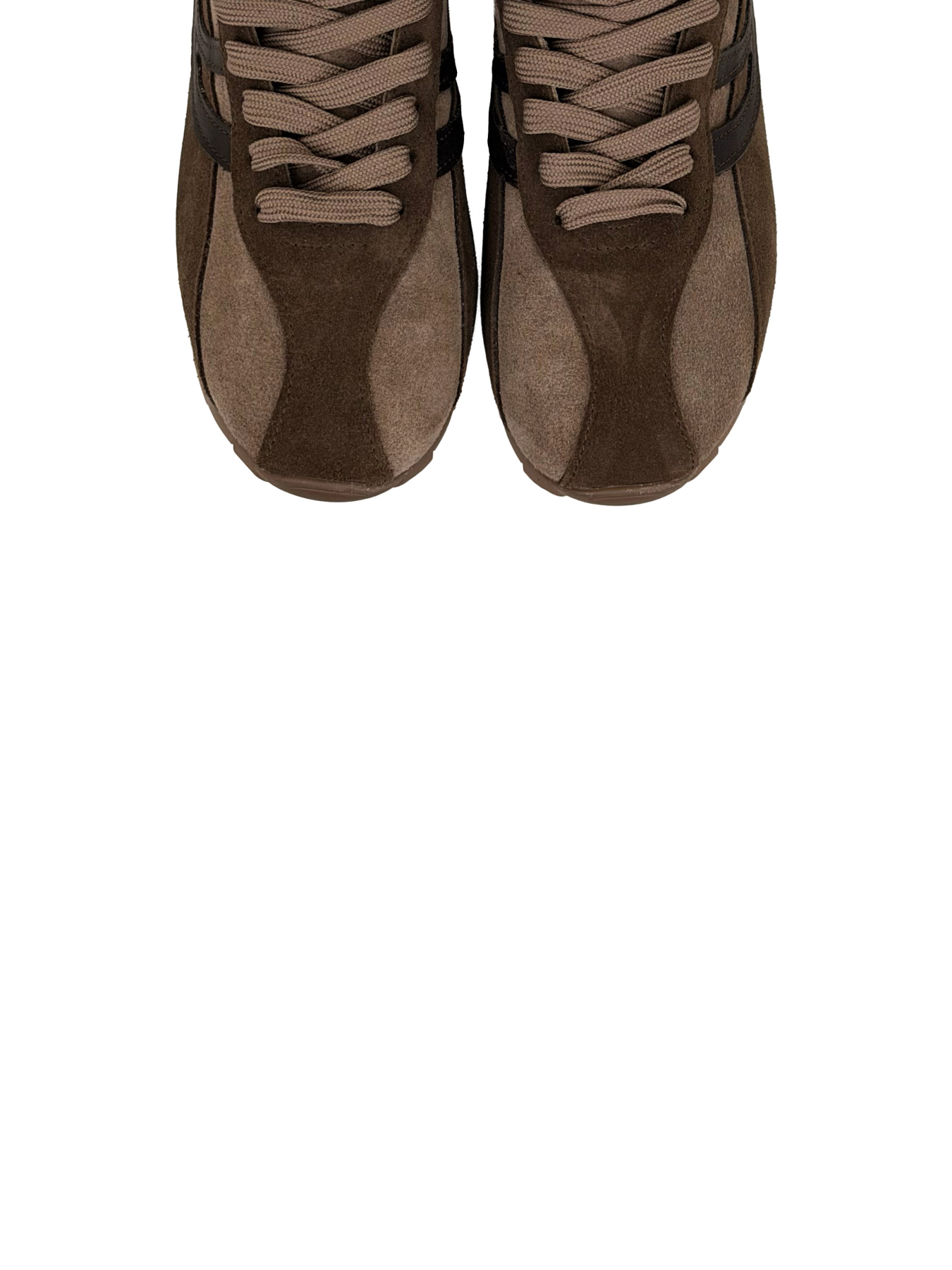 Кросівки коричнево-горіхові з натурального спилку-замші модель 2026_5 Фото