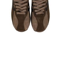 Кросівки коричнево-горіхові з натурального спилку-замші модель 2026_5 Фото