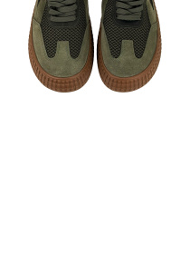 Кросівки зелені з натурального спилку-замші та нейлонової сітки модель 2034_3 Фото