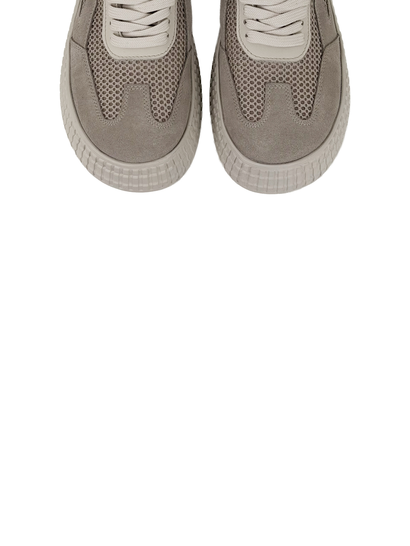 Кросівки молочні з натурального спилку-замші та нейлонової сітки модель 2034_4 Кросівки молочні з натурального спилку-замші та нейлонової сітки модель 2034_4 Фото