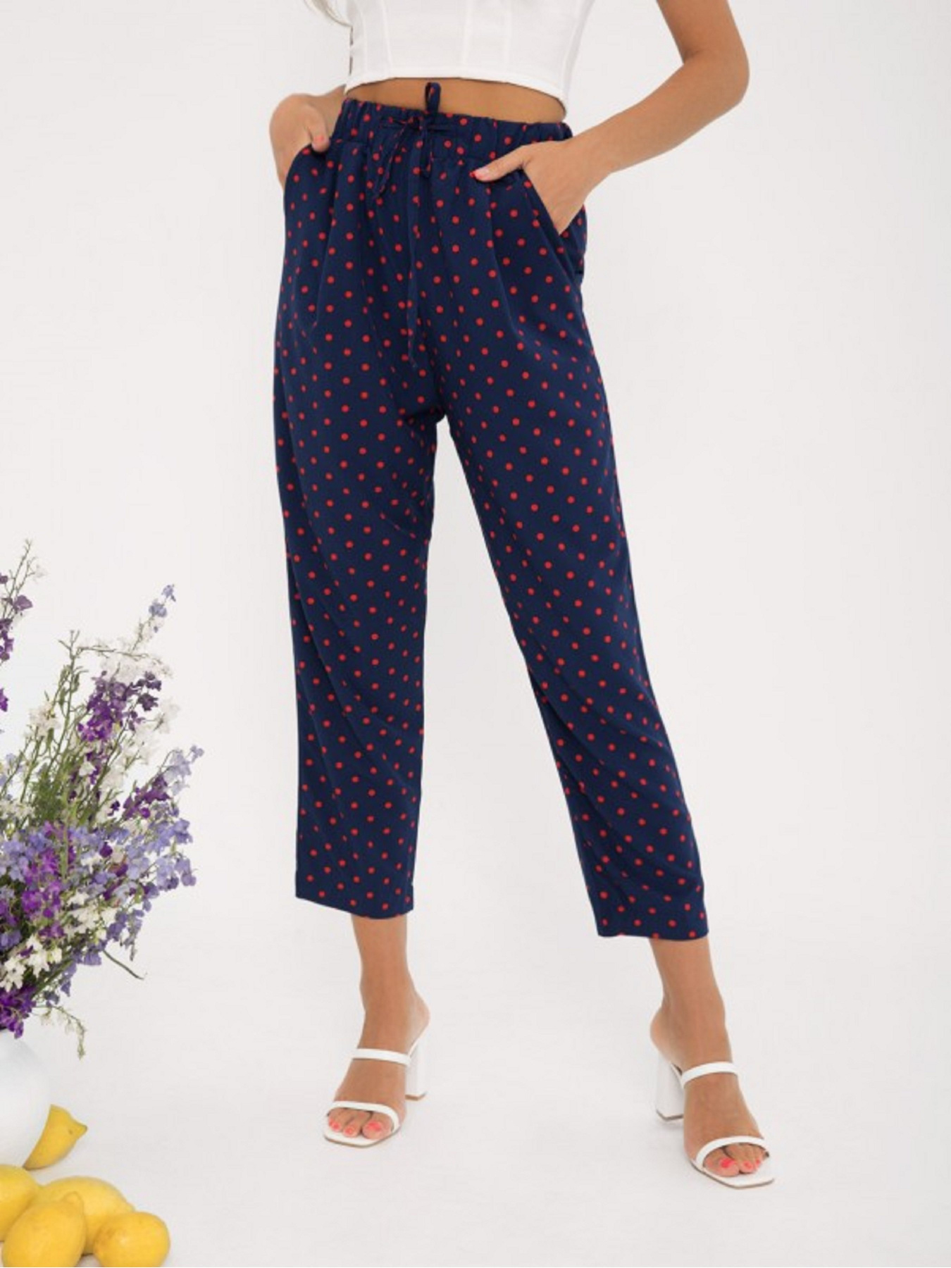 Брюки повседневные ISSA Plus модель 12605_синий Фото