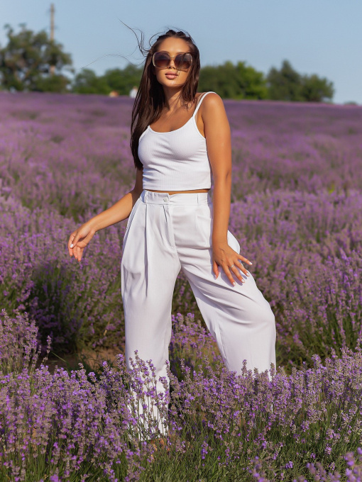 Брюки повседневные ISSA Plus модель 12593_white Фото