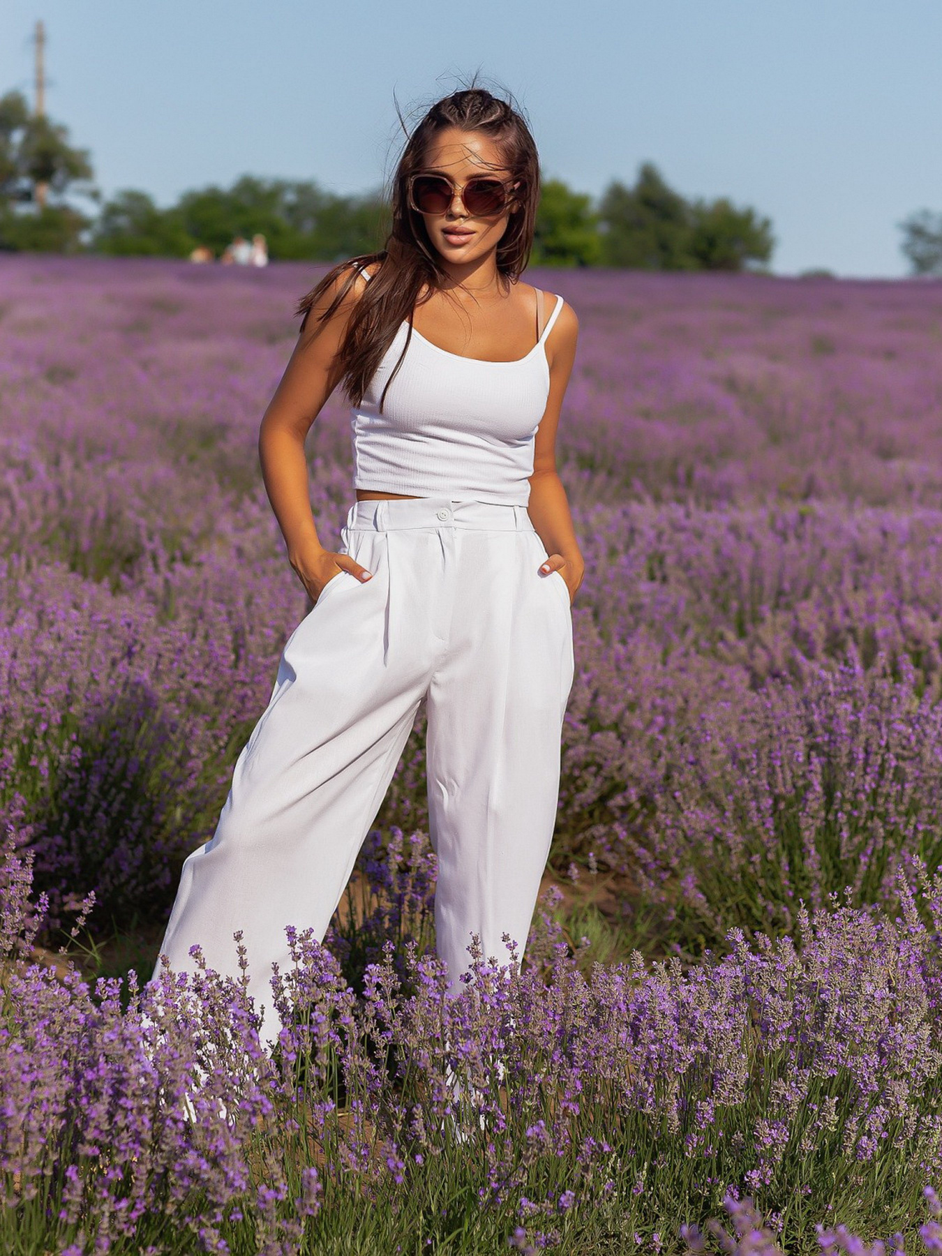 Повседневные штаны ISSA Plus модель 12593_white Фото