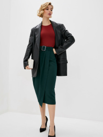 Юбка миди ISSA Plus модель 12089_green Фото