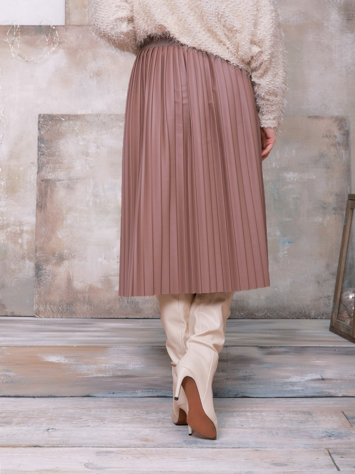 Юбка миди ISSA Plus модель 11451_beige Фото