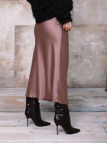 Юбка миди ISSA Plus модель 12355_darkbeige Фото