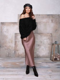 Юбка миди ISSA Plus модель 12355_darkbeige Фото