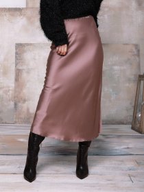 Юбка миди ISSA Plus модель 12355_darkbeige Фото