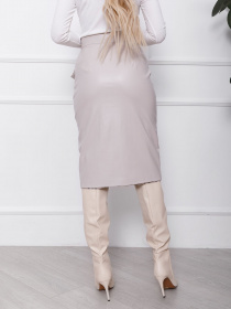 Юбка миди ISSA Plus модель SA-106_grey Юбка миди ISSA Plus модель SA-106_grey Фото