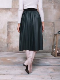 Юбка миди ISSA Plus модель 11451_green Юбка миди ISSA Plus модель 11451_green Фото