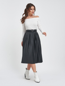 Юбка миди ISSA Plus модель 11451_black Фото