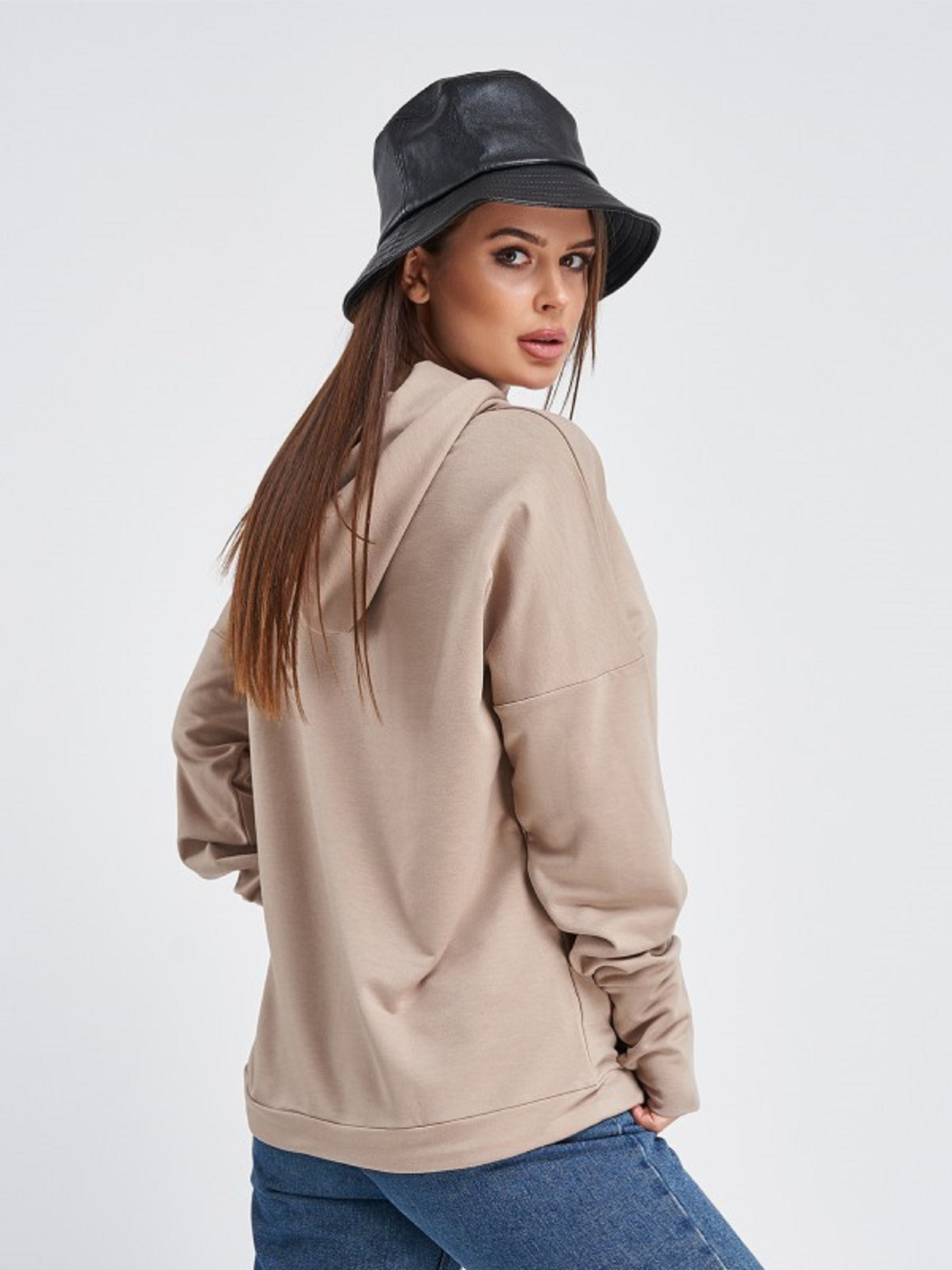 Худи ISSA Plus модель 11286_бежевый Фото