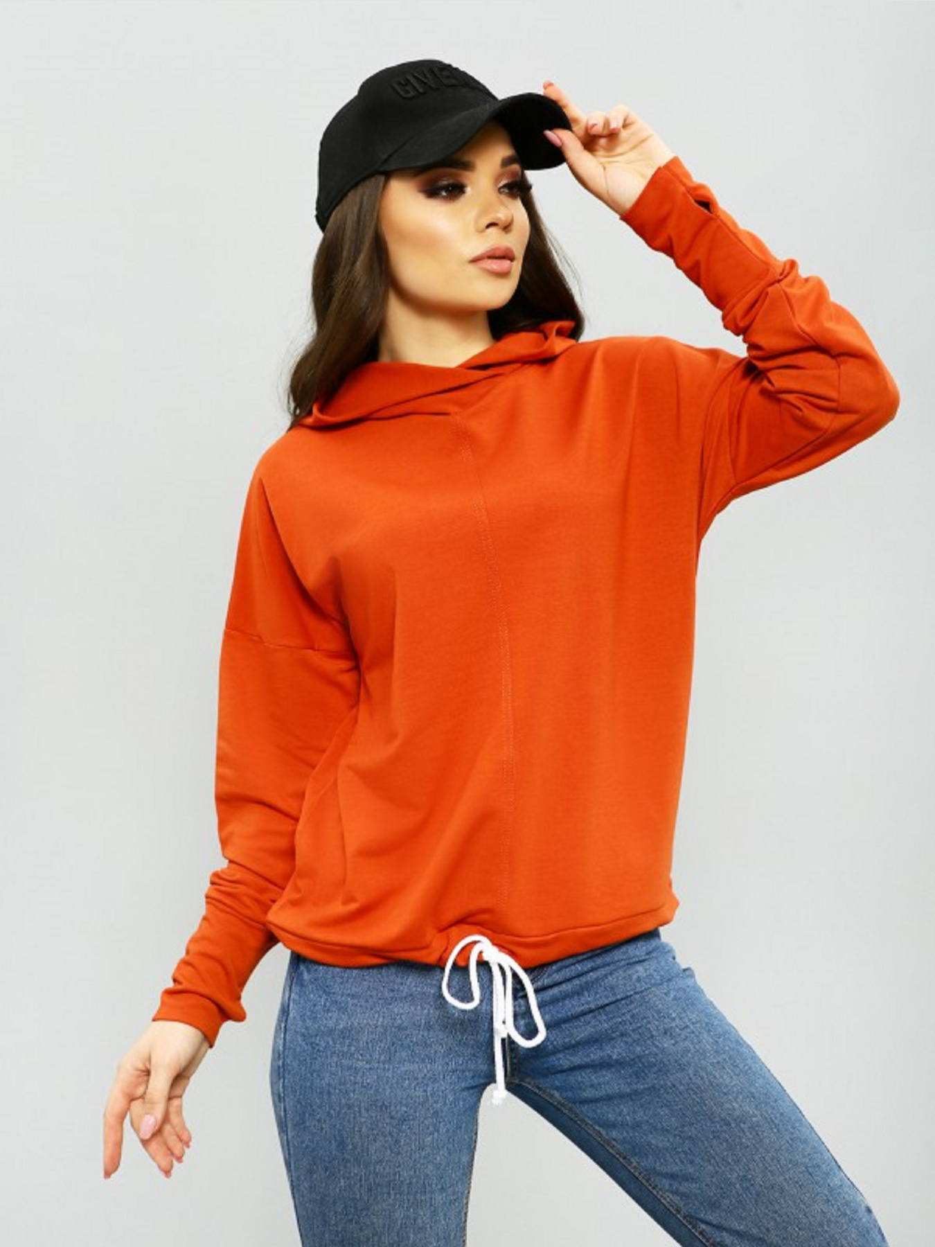 Худи ISSA Plus модель 11286_оранжевый Фото