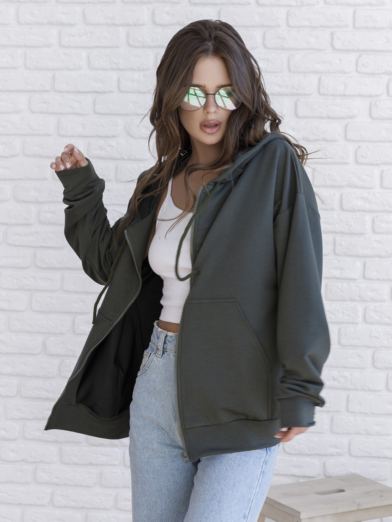 Спортивна кофта ISSA Plus модель 12145_khaki Фото