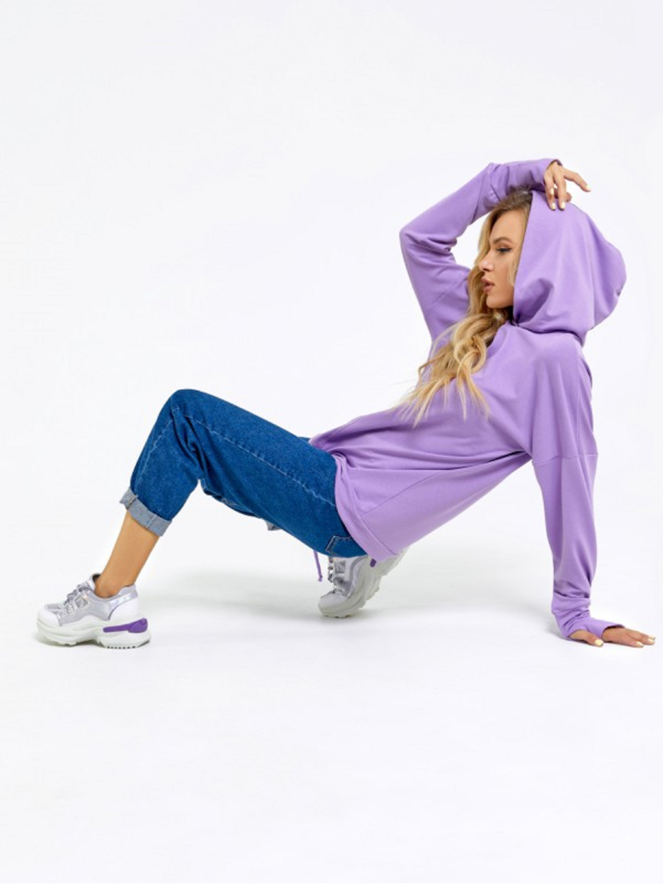 Худи ISSA Plus модель 11286_сиреневый Фото