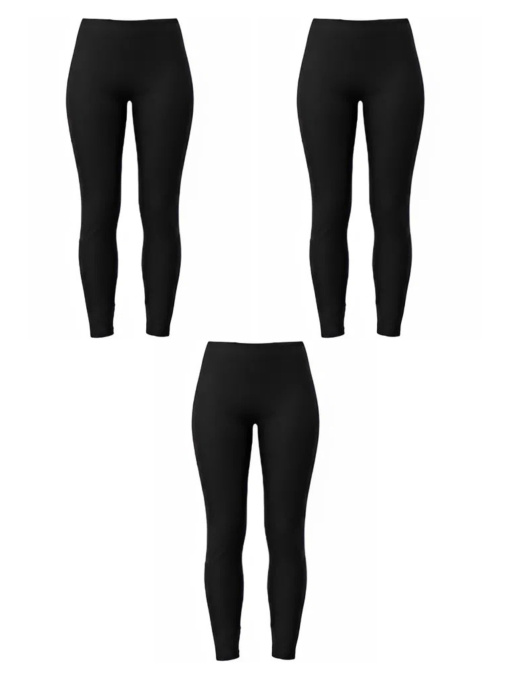 Комплект жіночих утеплених лосин у рубчик 3 шт Носи Своє Чорний (8450-020-pak3) модель 8450-020-pak3-chornij Фото