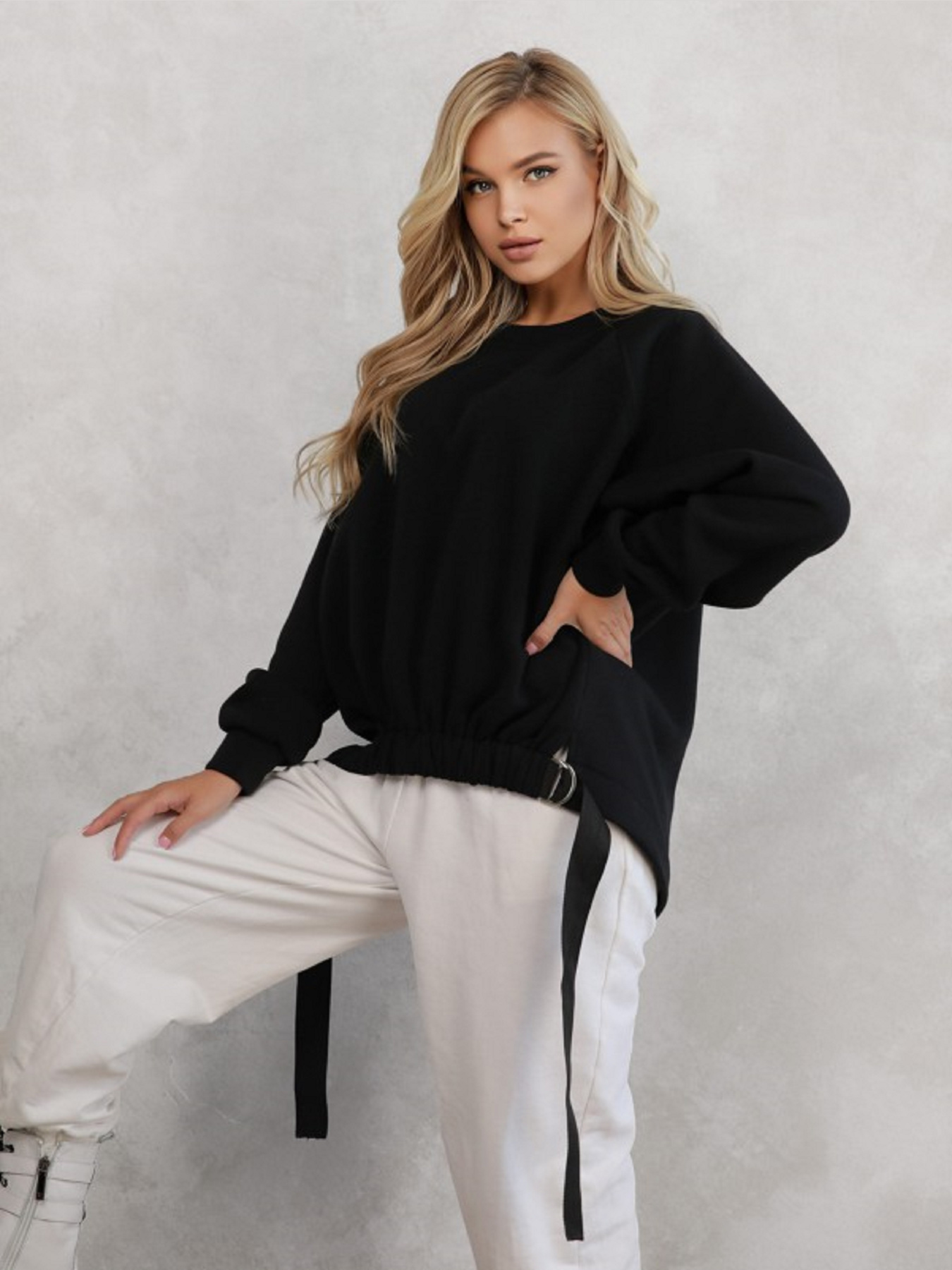 Свитшот ISSA Plus модель 12292_черный Фото