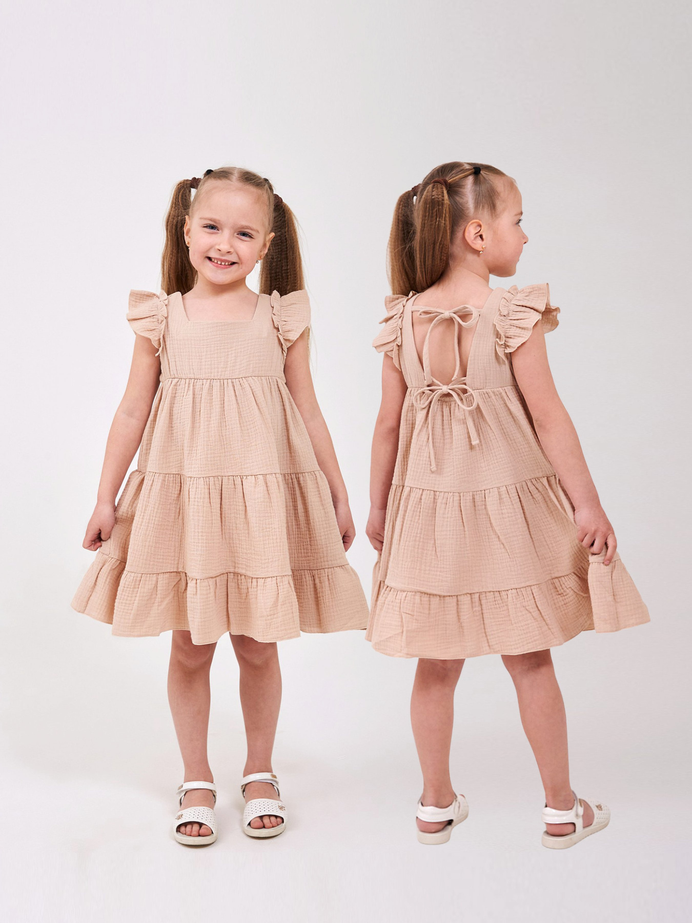 Платья SMIL модель smil_120481-1-bezevyj Фото