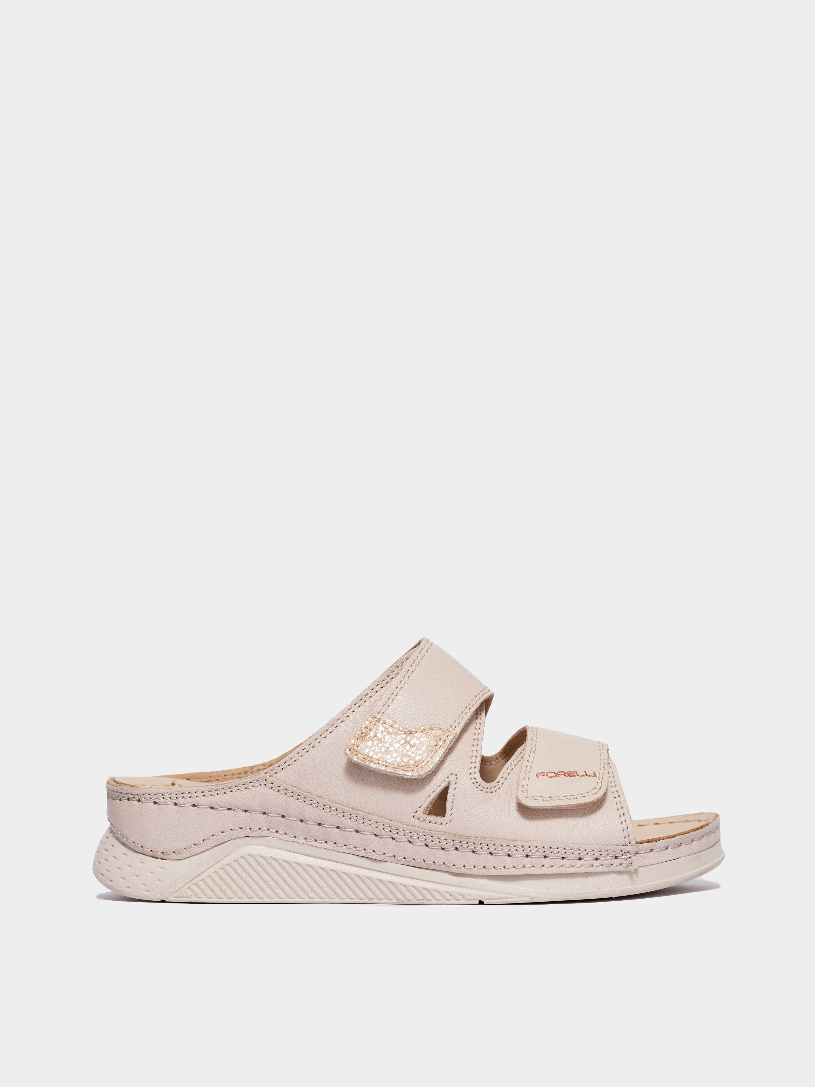 Шкіряні Жіночі Шльопанці Forelli  (23616-Beige) колір бежевий Forelli - купити в Україні