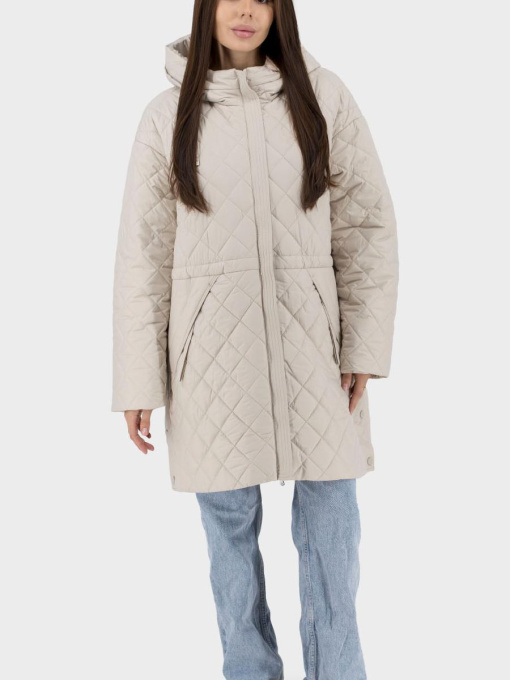 Жіноча стьобана куртка casual з капюшоном, синтепон, осінь-весна Snow Owl, 117077 модель 117077 Фото