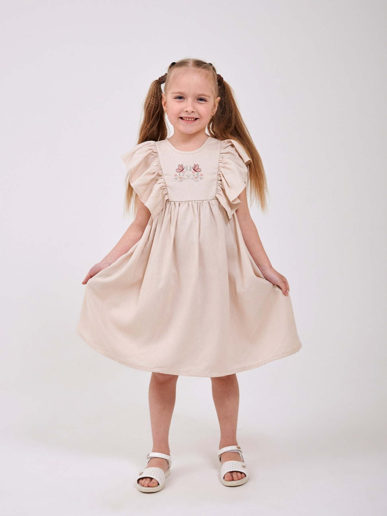 Платья SMIL модель smil_120478-1-kremovo-bezevyj Фото